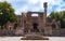 The Three Exedras building ruins of Villa Adriana or Hardrians Villa archaeological site of Unesco in Tivoli - Rome -