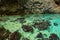 Three eyes cave in Santo Domingo, los Tres Ojos national park, Dominican Republic. Outdoor travel background