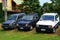 Three Fiat Panda`s compact cars