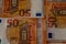 Three fifty euro note on table