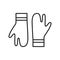 Three-fingered gloves icon. Neoprene gloves for diving.