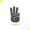 Three fingers up icon