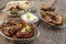 Three flavors of Chicken Wings - Honey Soy, Buffalo, and Garlic Parmesan Wings, with ranch dip at the center