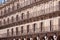 Three floors facade at Plaza Mayor, Salamanca, Spain