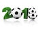 Three Football balls 2018 Design