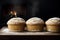 Three freshly baked breads on a cutting board with a fireplace in the background.