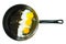 Three fried eggs in frying pan