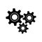 Three gear sign flat icon vector for graphic design, logo, web site, social media, mobile app, ui illustration
