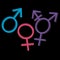 Three gender identities icons