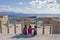 Three girlfriends on the acropolis of Lindos