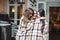 Three girlfriends on the veranda