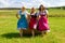 Three girls in Dirndl