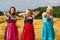 Three girls in Dirndl