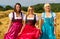 Three girls in Dirndl