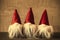 Three Gnomes, Retro Cement, Red Jelly Bag Cap