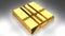 Three gold ingots - treasure/ wealth concept