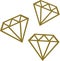 Three golden diamonds