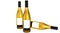 Three Golden wine bottles