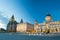 Three Graces, buildings on Liverpool\'s waterfront at night