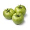 Three green unripe tomatoes