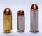 Three handgun hollow point bullets, a 40 caliber, 44 special and a 45 caliber