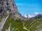 three high voltage post power poles high up in the mountains high voltage tower switzerland alps