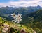 Three individuals, three very rare edelweiss mountain flower. Isolated rare and protected wild flower edelweiss flower Leontopodi