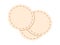 Three isolated flat cotton pads. Vector Accessory for manicure, make-up and hygiene.