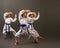 Three karate girls