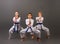 Three karate girls