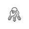 Three keys line icon