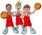 Three Kids Getting Ready to Play Basketball