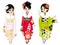 Three Kimono girls