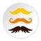 Three kind of moustache icon circle