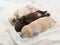 Three labrador retriever puppies