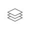 three layers icon. Element of geometric figure for mobile concept and web apps. Thin line three layers icon can be used for web