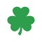 Three leaf clover. Vector icon. St Patricks day. Clover silhouette.