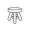 Three Legged stool outline icon