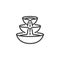 Three level fountain line icon