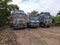 Three Lorries image in village land ,Lorry image, track image, Background Blur, nice, Burdwan, India- November 27, 2020: