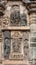 Three main Hindu gods and their consorts at Chennakeshava Temple in Belur, India