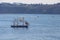 Three-masts boat in natural harbor of Brest