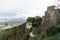 Three middle age castles located on Erice Italy, Sicily, provin