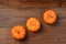Three mini pumpkins