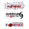 Three mnemonics on Hurricane Florence in red and blue designs