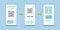 Three mobile screen,QR code scan steps on smartphone