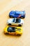 Three model cars