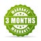 Three months warranty vector icon