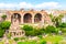 Three monumental arches of Basilica of Maxentius, Italian: Basilica di Massenzio, ruins in Roman Forum, Rome, Italy