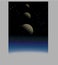 `Three Moons` CINEMATIC PAINTING OF THRE MOONS IN OUTER SPACE